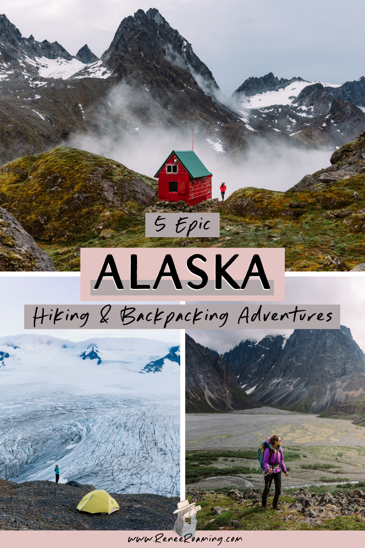 Alaska is jam packed with incredible hiking trails and opportunities for backpacking. I know it’s kind of cliche, but Alaska really does have an untamed wildness about it… and the state has some of the most rugged landscapes in the world. In saying that, you don’t have to be Bear Grylls to have your own Alaska hiking experience! In this post I have listed 5 epic hikes and backpacking trips to consider for your next visit to the last frontier (plus some packing tips!) #hiking #alaska #backpacking