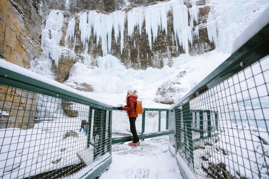 Planning a Trip to Banff in Winter - Johnston Canyon - Renee Roaming