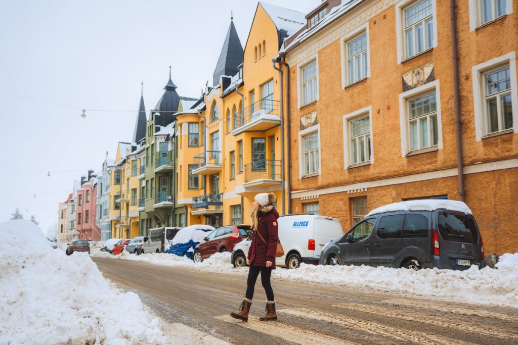 streets of Helsinki in winter