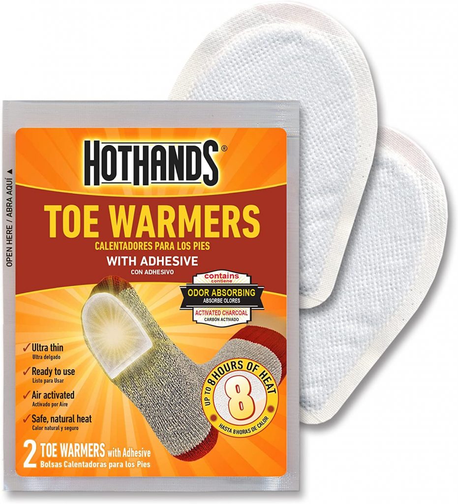 Socks to wear on a winter Arctic Trip - HotHands Toe Warmers