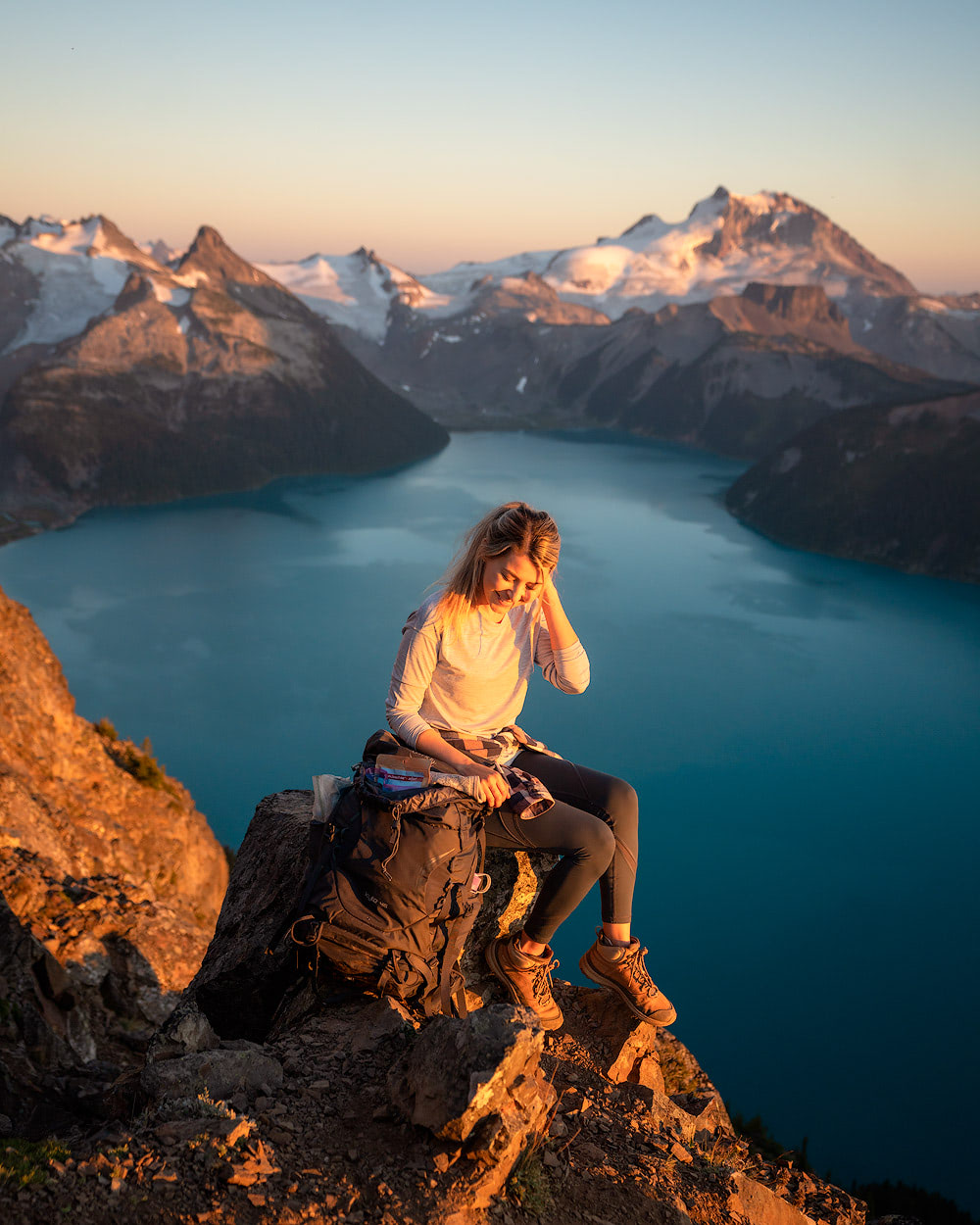 2019 Reflections and 2020 Intentions | Garibaldi Provincial Park Panorama Ridge Overnight Backpacking Trip Ridge Golden Hour