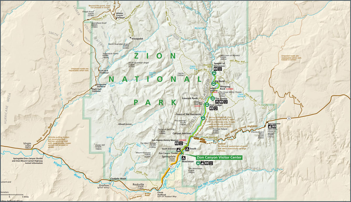 The Ultimate Guide to Exploring Zion National Park - Park Map