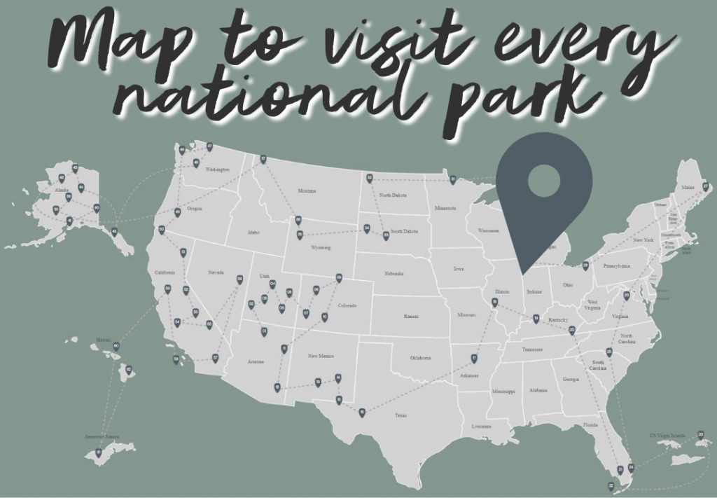 Map to visit every national park