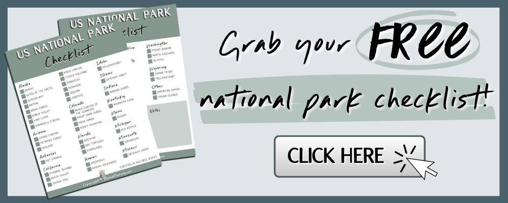National Park Checklist Free Printable Download - Renee Roaming