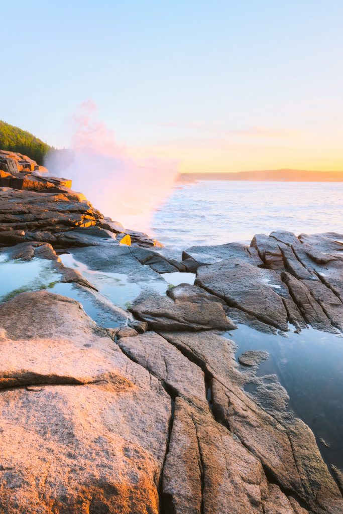 12 Best National Parks To Visit In The Fall - Acadia National Park Ocean Sunrise