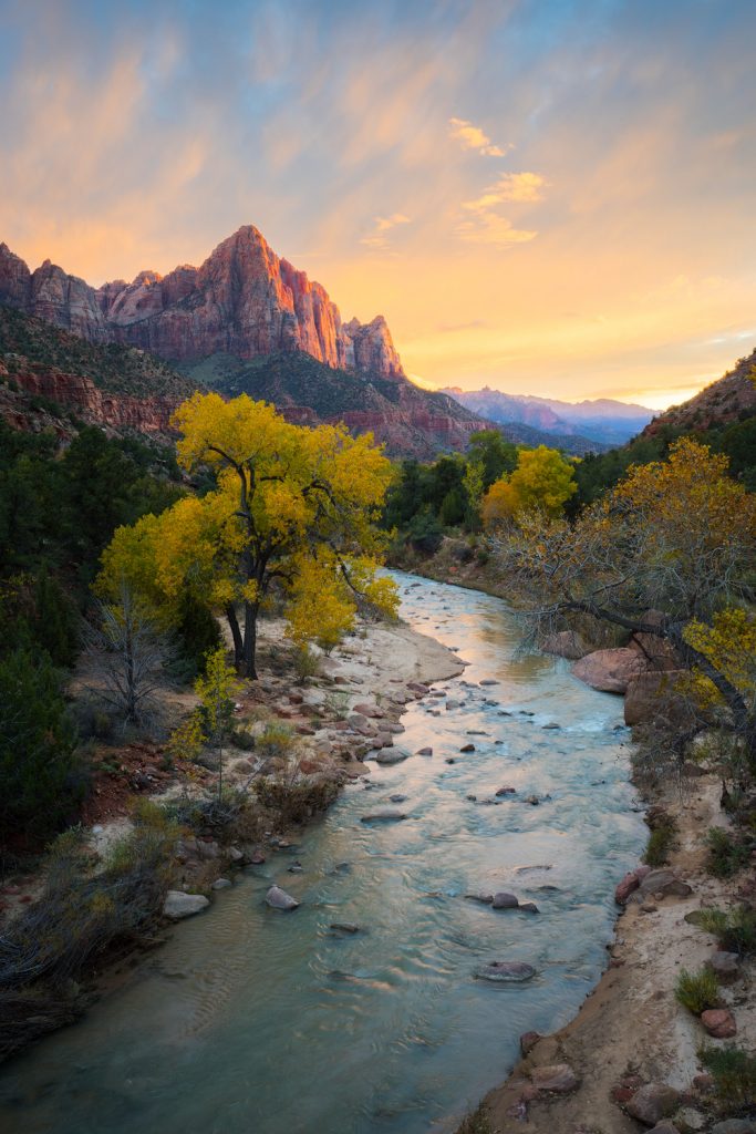 12 Best National Parks To Visit In The Fall - Zion National Park Watchman Overlook Sunset