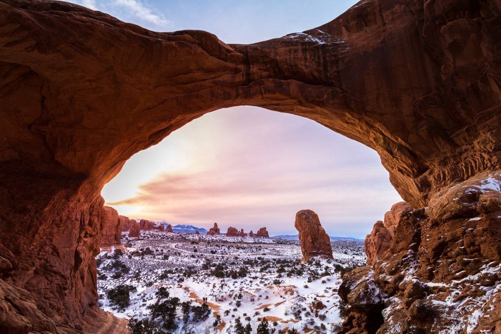 12 Best National Parks to Visit in Winter - Arches National Park Sunrise