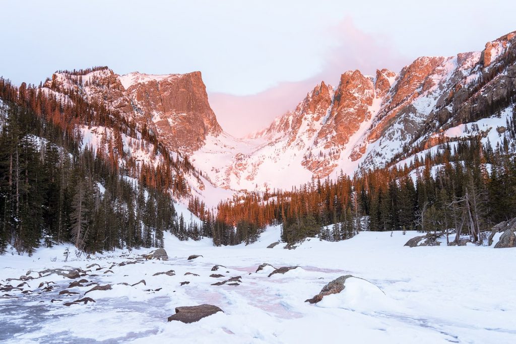 12 Best National Parks to Visit in Winter - Rocky Mountain National Park Dream Lake