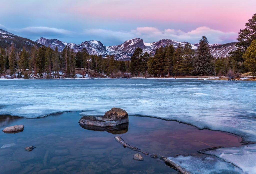 12 Best National Parks to Visit in Winter - Rocky Mountain National Park Winter Sparks Lake