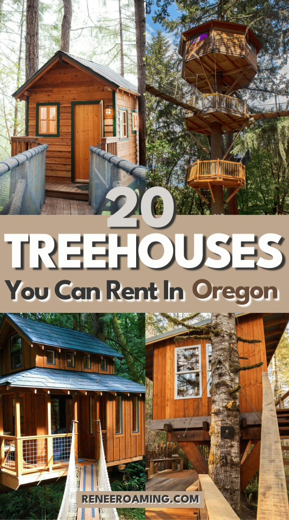 If you spent hours daydreaming as a kid about living in a treehouse, you were not alone! You might just be surprised at how different the treehouses you can rent in Oregon can be. From treehouses with ocean views to those in the city, and EVEN treehouse communities, bring your childhood dreams to life by booking a stay at one of these 20 Oregon treehouses! | Best treehouses in Oregon | Pacific Northwest treehouses | Oregon cabins | #Oregon #Treehouse #Cabin