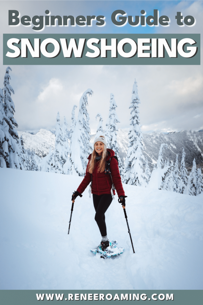 Snowshoeing is a wonderful way to access nature and stay fit during winter! It's also more accessible and budget-friendly compared to many other winter sports. In this guide, I am sharing a bunch of beginner snowshoeing tips. You should come away from it knowing all the essentials to safely go snowshoeing for the first time! #snowshoeing #winterhiking #snowshoe #winter #hiking