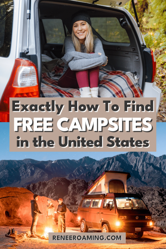 Using free camping around the USA is a budget-friendly and convenient way to take road trips! Not only can it help cut back on travel costs, but staying at free campsites typically provides gorgeous views, solitude from other people, and a quick way to make an overnight stop while on the road. There are many ways to find these free camping spots and this article provides all the resources to help you find amazing free campsites! #freecamping #carcamping #roadtrip
