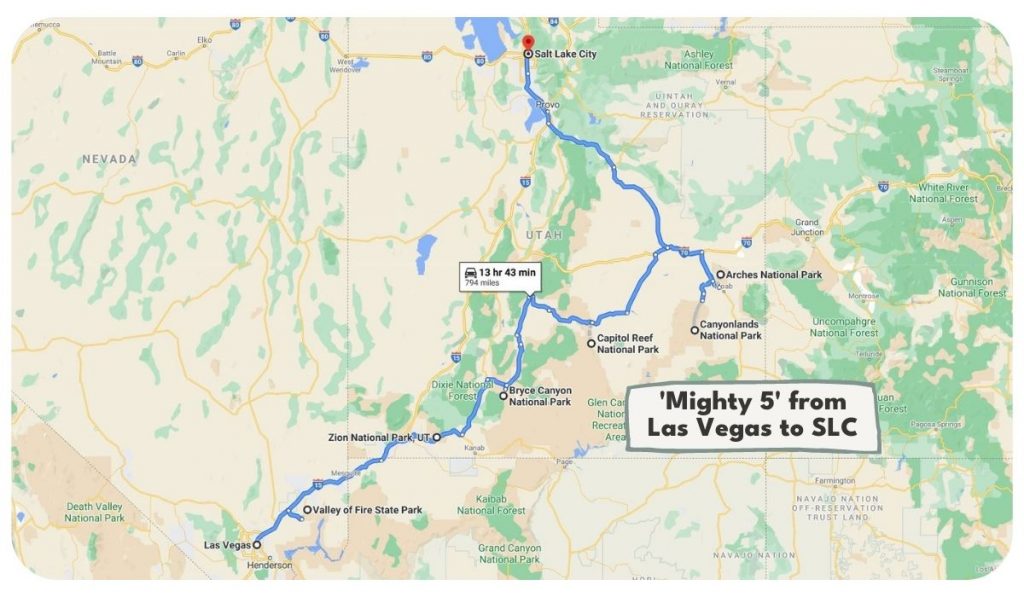 Ultimate Utah National Parks Road Trip Itinerary from Las Vegas and Salt Lake City
