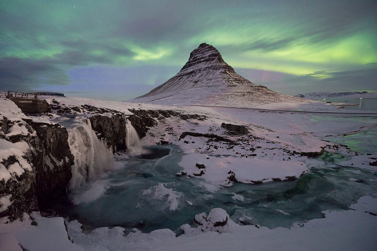 Iceland, Kirkjufell Northern Lights - Renee Roaming