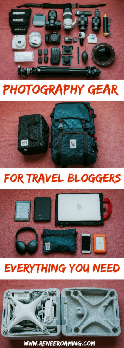 Travel photography and blogging gear - everything you need to get the perfect Instagram worthy photo and professional images. www.reneeroaming.com