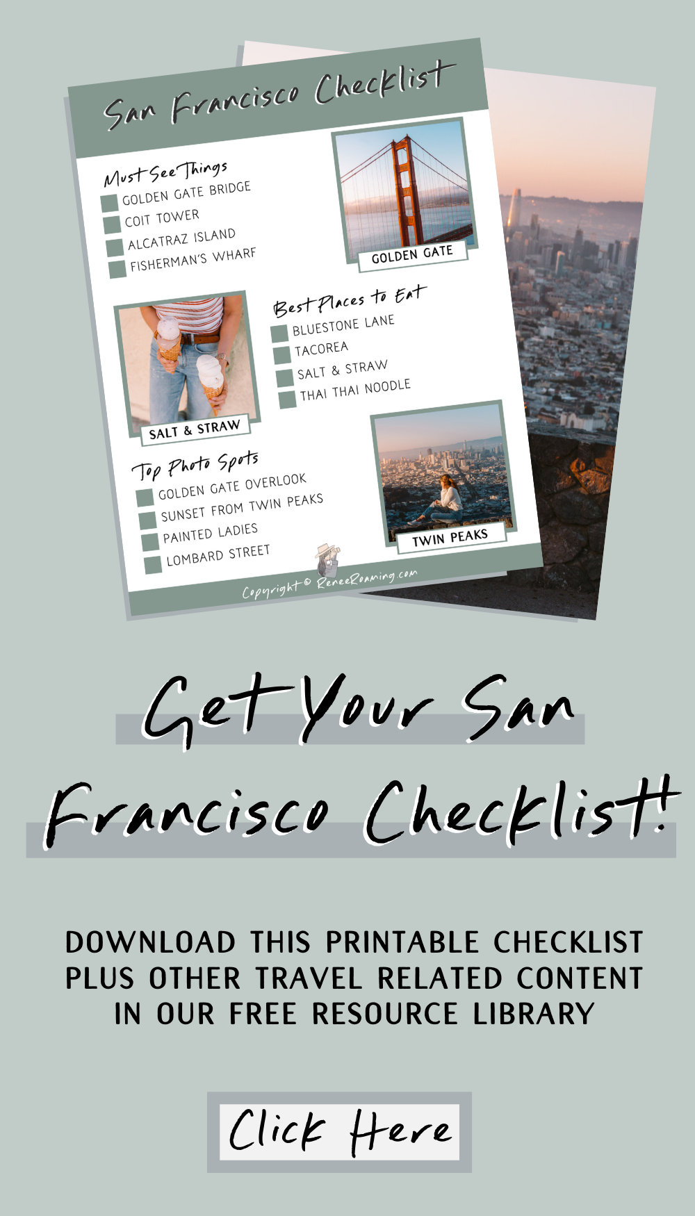 San Francisco Bucket List Checklist Blog - Renee Roaming