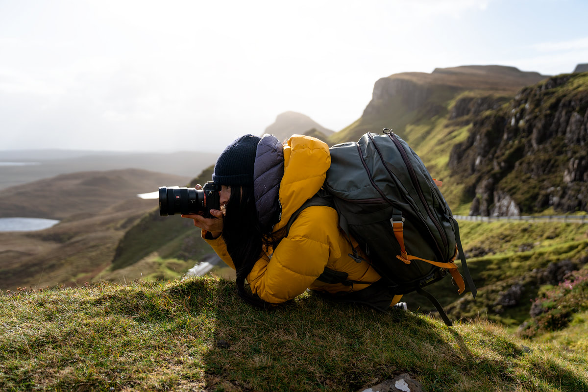 photographer in Quiraing Scotland 