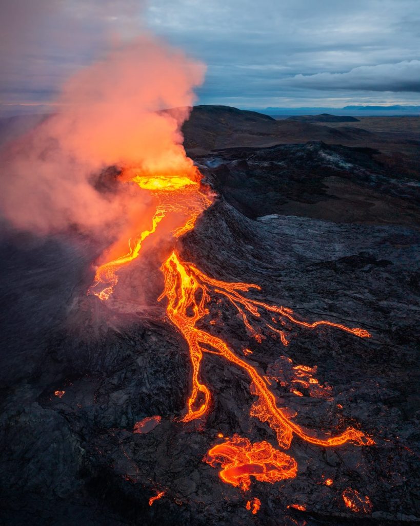 Incredible Iceland Road Trip Itinerary and Planning Guide - Fagradalsfjall Volcano Drone